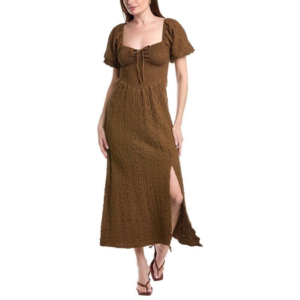 Saltwater Luxe Womens  Textured Midi Dress, Green